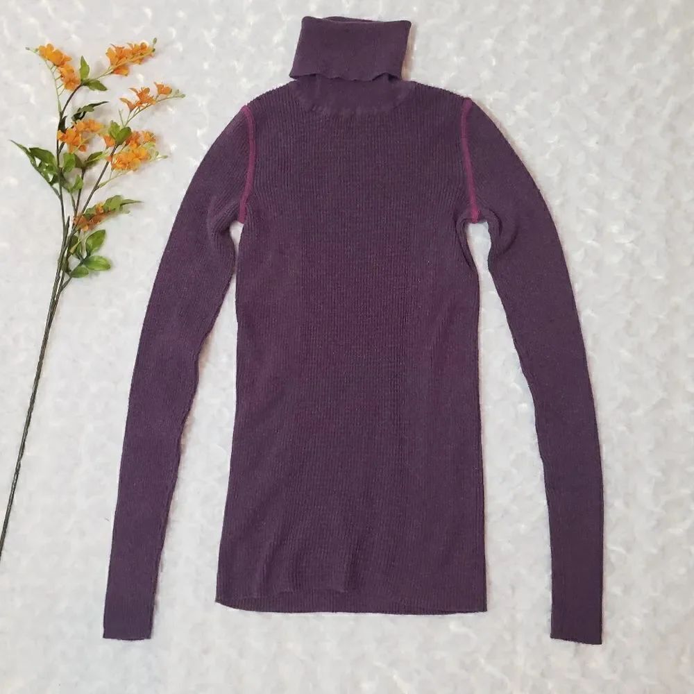 Y2K vintage Moda International size small pink purple long sleeve turtleneck